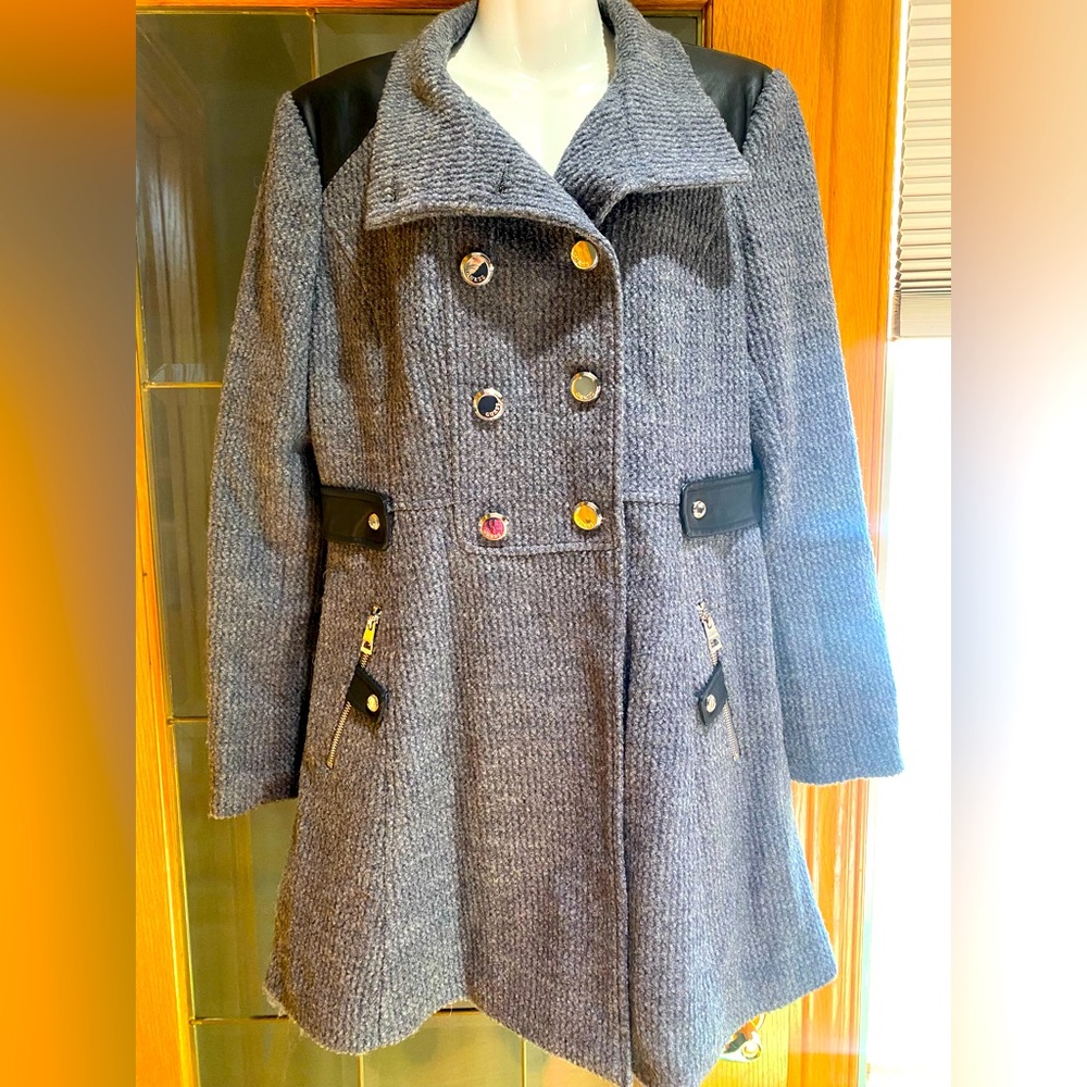 Gray Guess trenchcoat size large